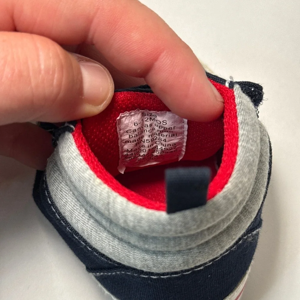 Carters Baby Boy Crib Shoe Sneakers Gray Navy 0-12 Months 2 Pairs NEW